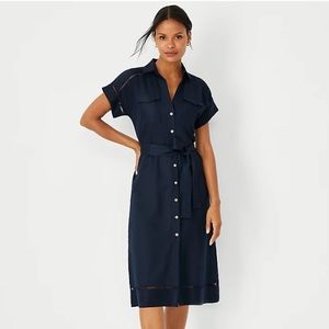 ANN TAYLOR - Cutout Pocket Shirtdress, Petite